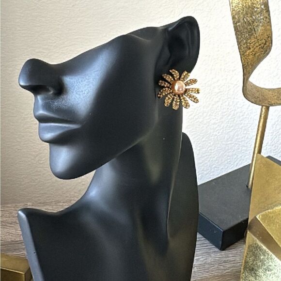 Sunflower stud earrings A781 - Picture 4 of 4